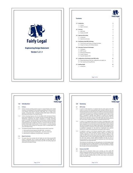 Formatted engineering design statement for legal firm with diagrams and tables for mobile.