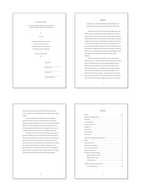 formatting services for thesis