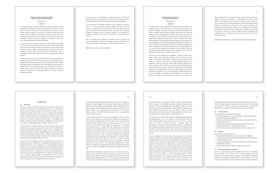 Ethics dissertation with heading numbers in French.